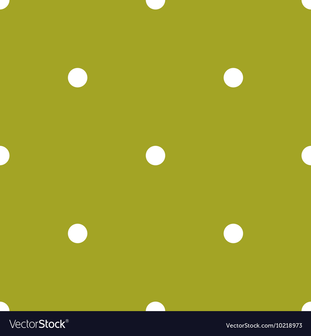 Tile pattern with white polka dots on green