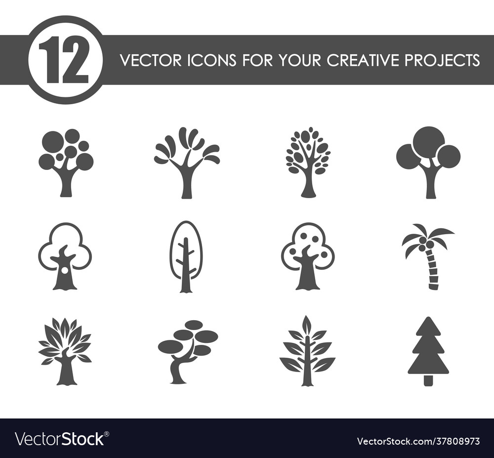 Trees icons for web