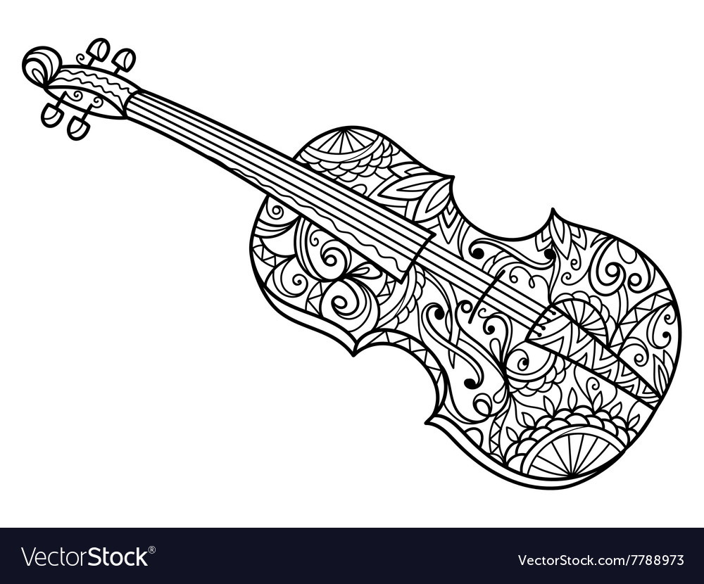 violin coloring pages