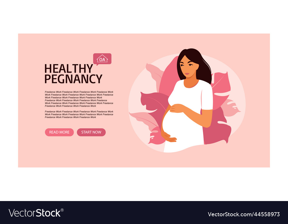 Website Banner Pregnancy And Motherhood Help Vector Image