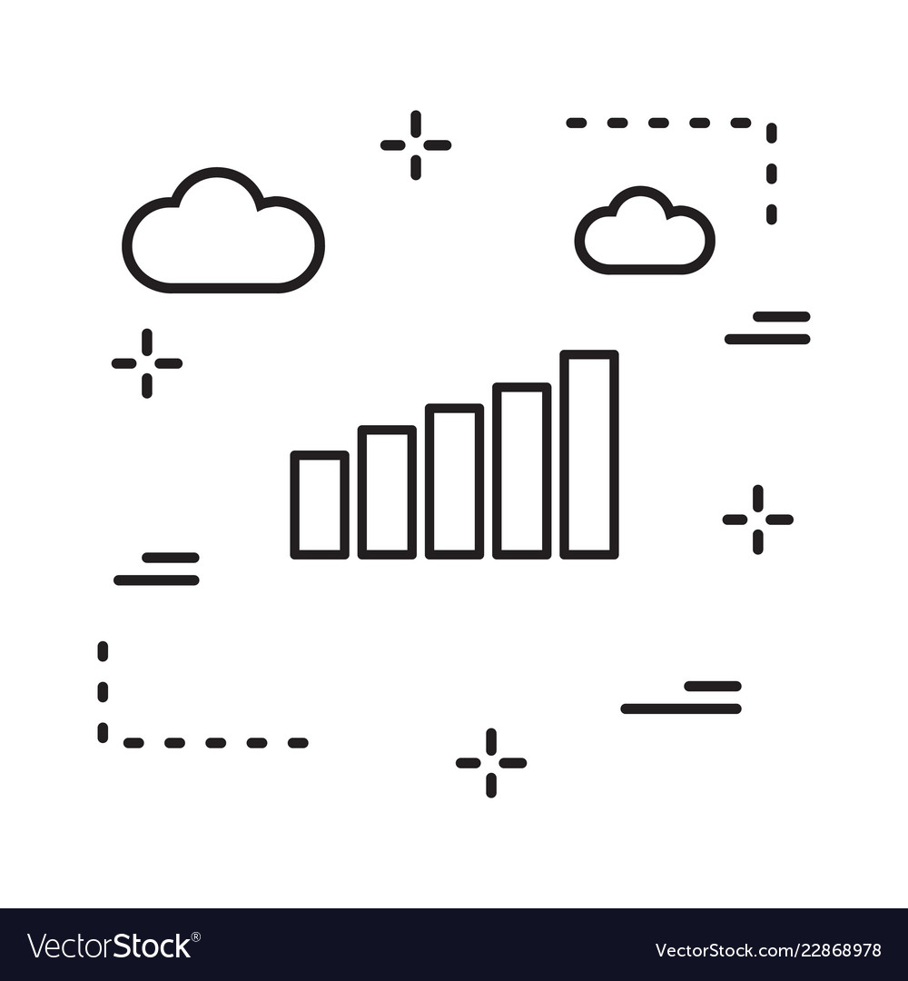 Bar icon in creative design with elements