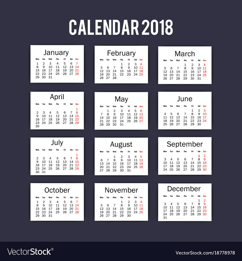 Calendar months isolated icon