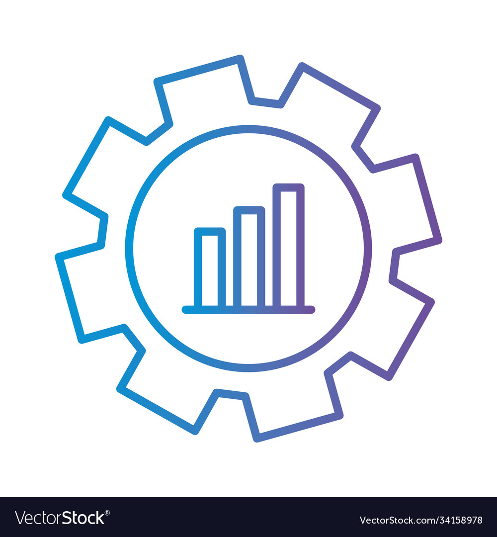 Computer with increase arrows gradient style icon