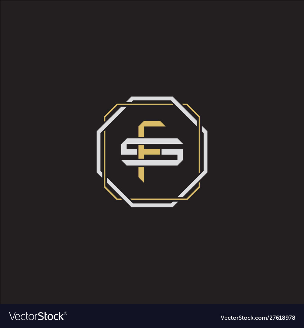 Fs initial letter overlapping interlock logo Vector Image Fs initial letter overlapping interlock logo