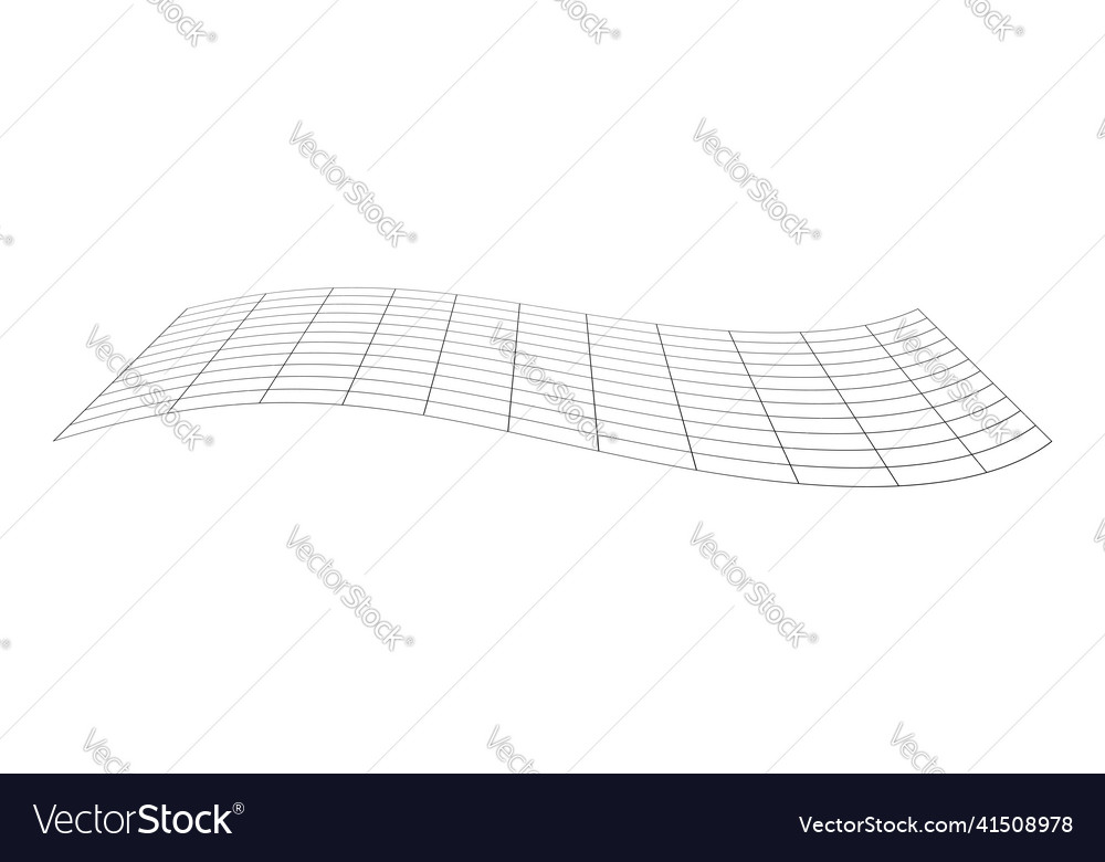 Graticule grid mesh plane with deform distortion Vector Image Graticule grid mesh plane with deform distortion