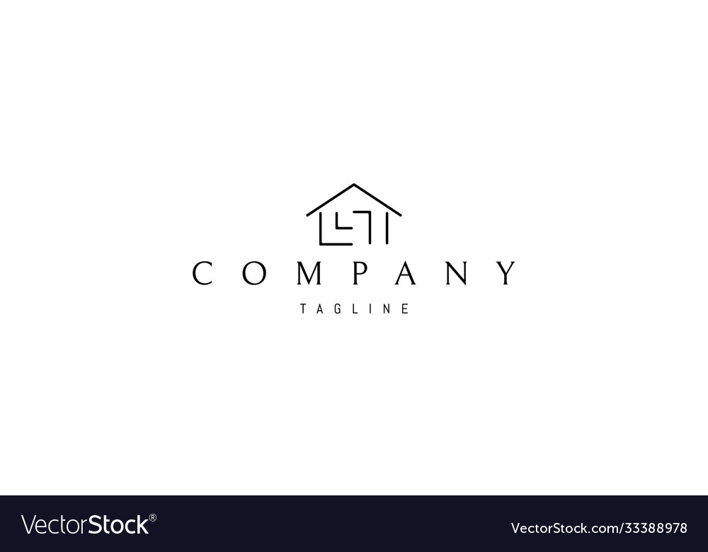 Logo on which an abstract image a house Royalty Free Vector