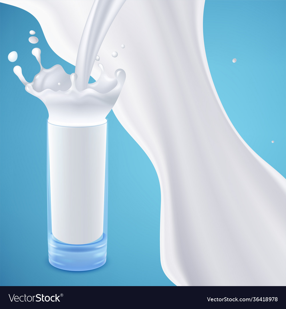 Milk or yogurt splash wave