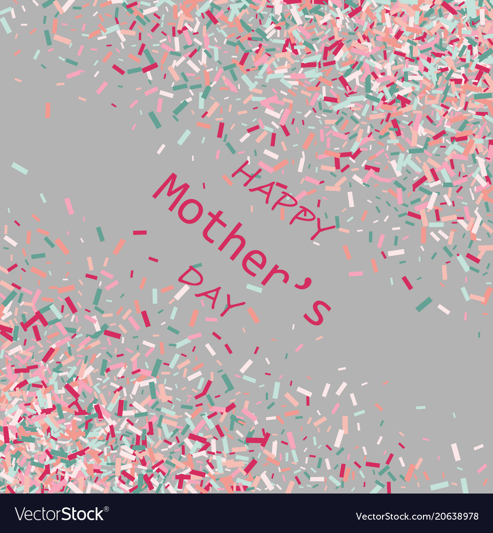 Mother s day card blue and pink paint Royalty Free Vector