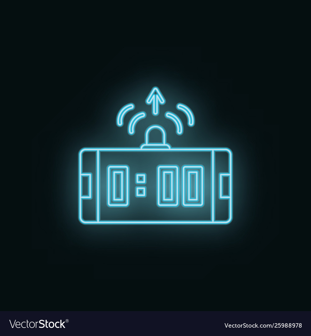 Operational system neon icon web development vector image Operational system neon icon web development