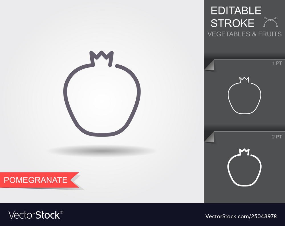 Pomegranate linear icon