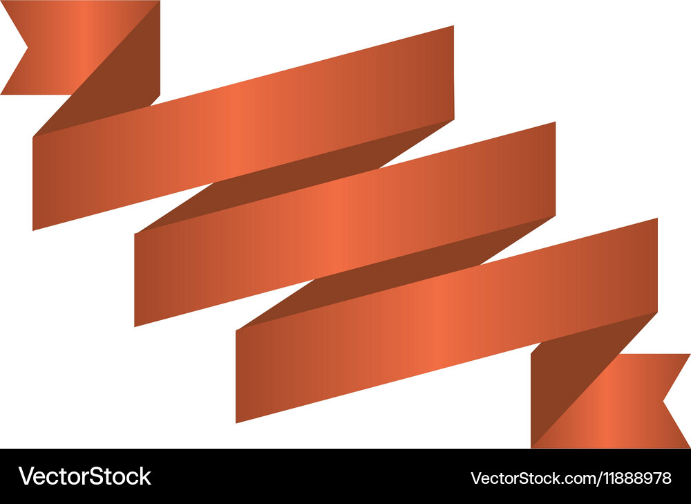 Ribbon Banner Brown Design Icon Royalty Free Vector Image