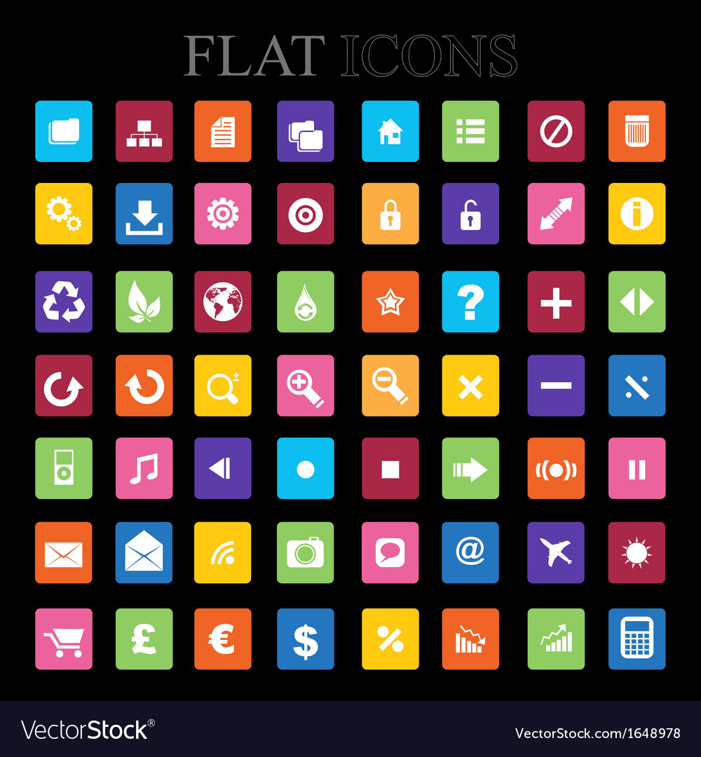 Set of icons flat design