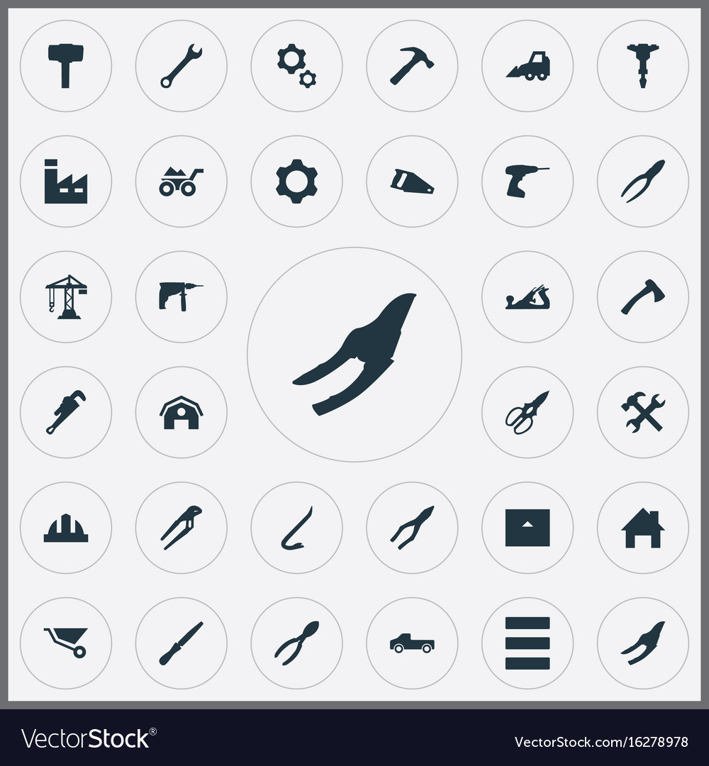Set of simple work icons