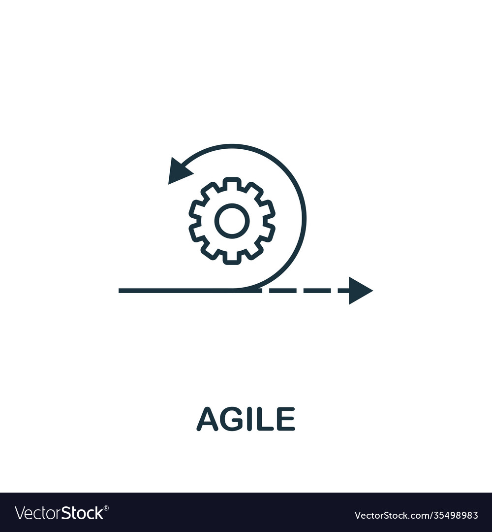 Agile outline icon thin line concept element from