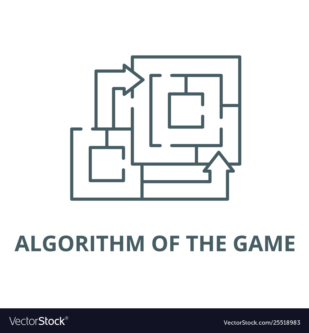 Algorithm Spiel Linie Symbol Umriss vector image Algorithm Spiel Linie Symbol Umriss
