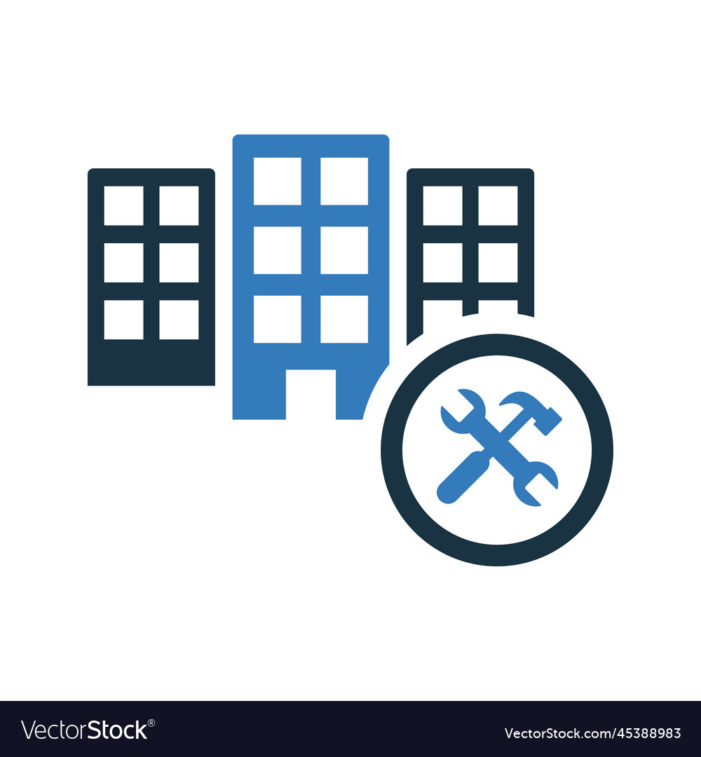 Build building icon simple editable graphics Vector Image