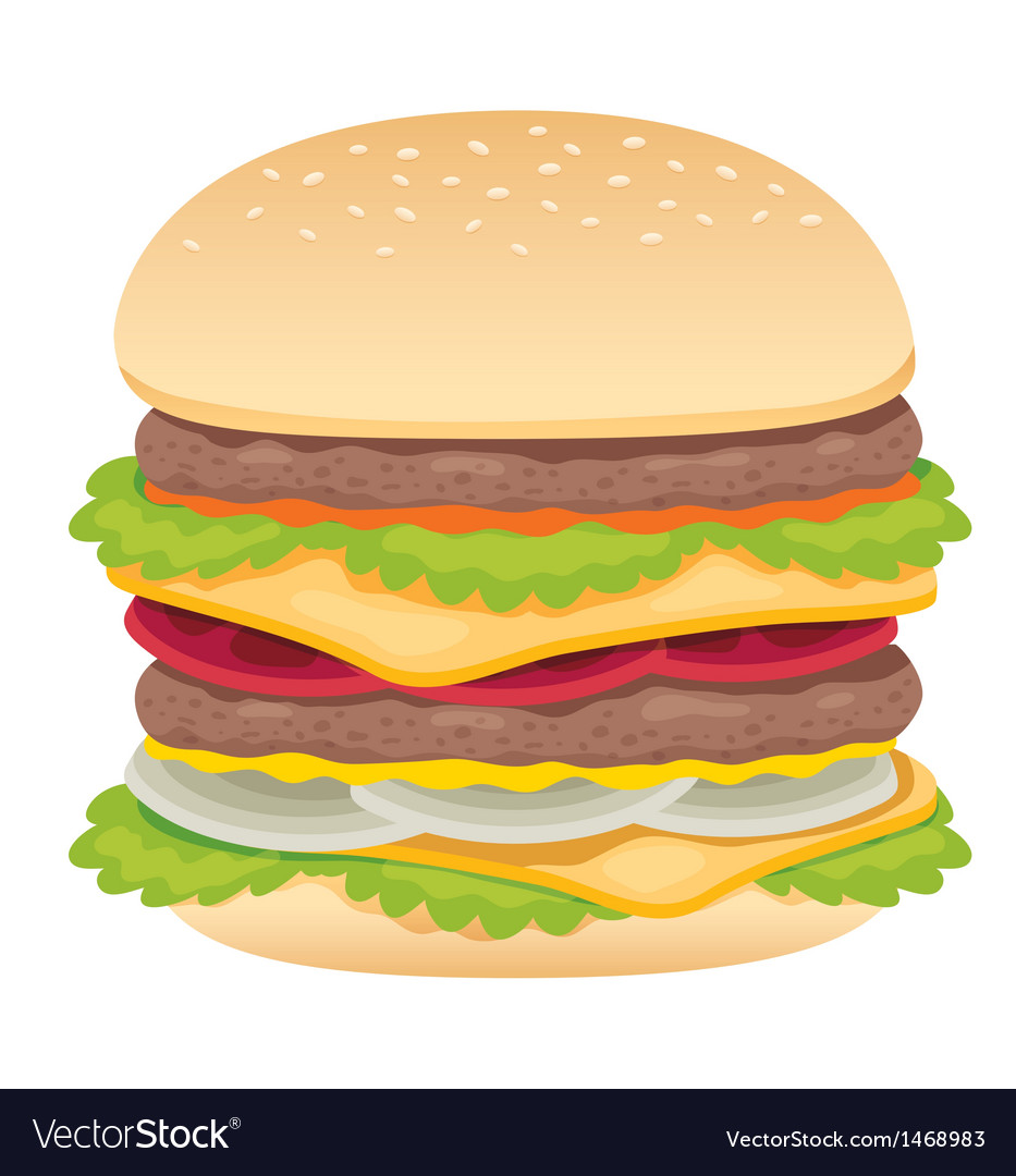 Cartoon Hamburger Illustration