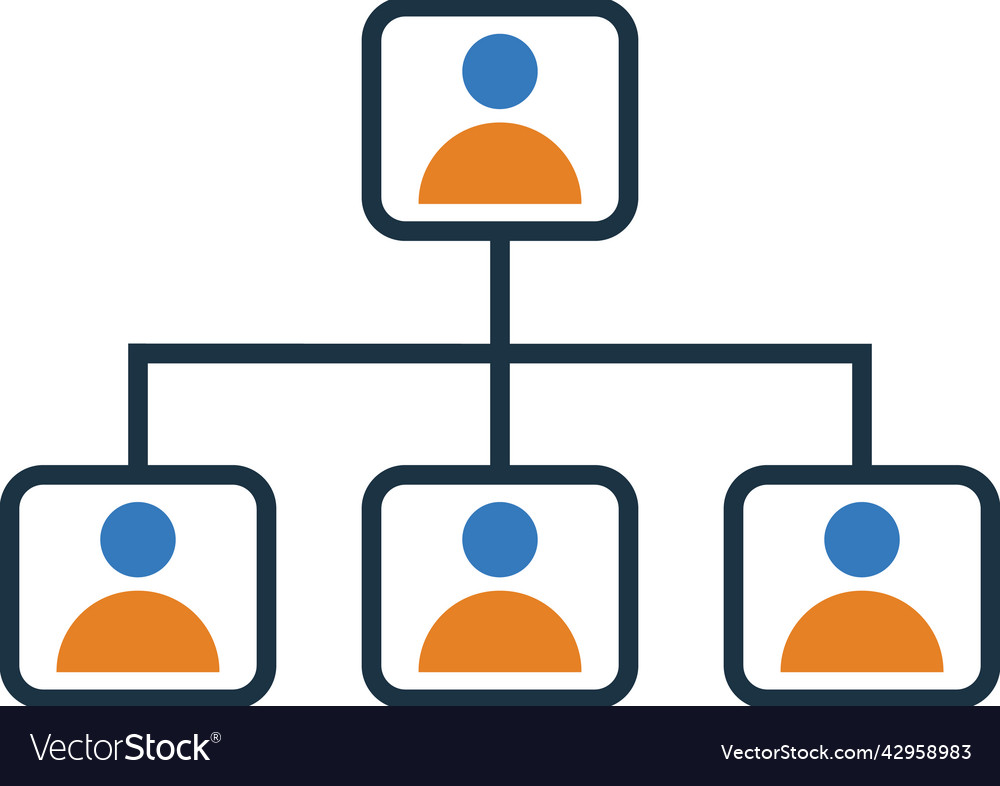 Connection structure team icon simple editable