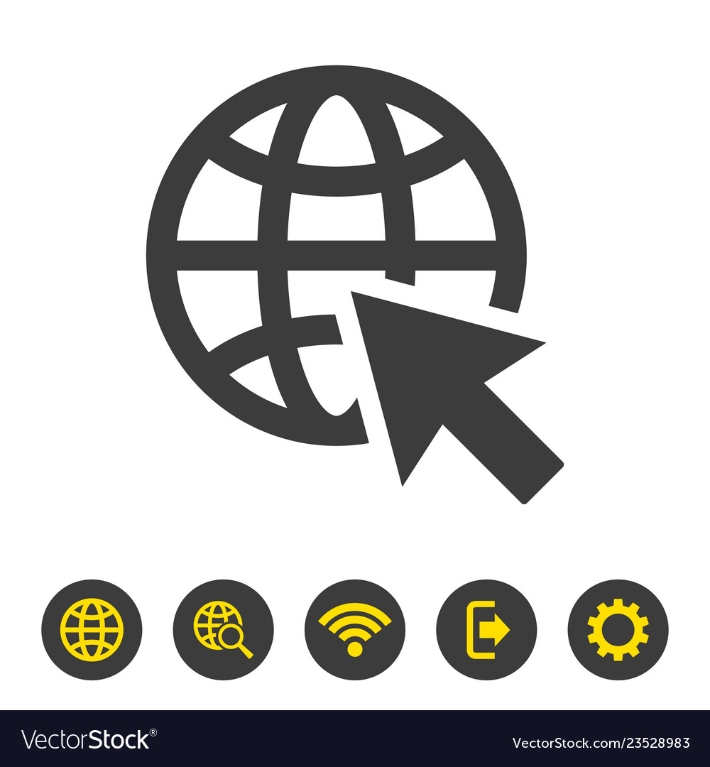 Go to web icon on white background