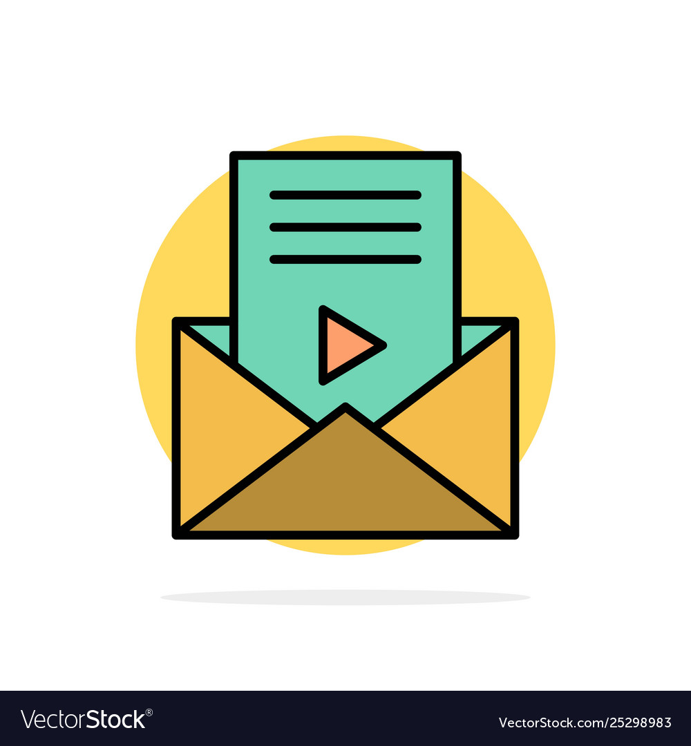 Mail message sms video player abstract circle vector image Mail message sms video player abstract circle