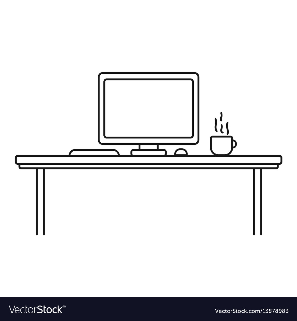 Minimalist Workspace mit Computer