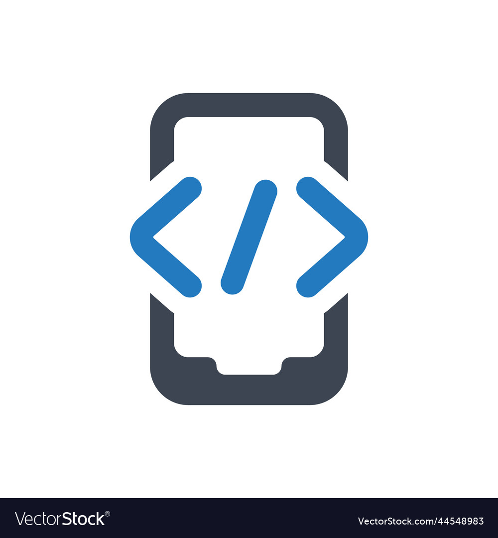 Mobile coding development icon