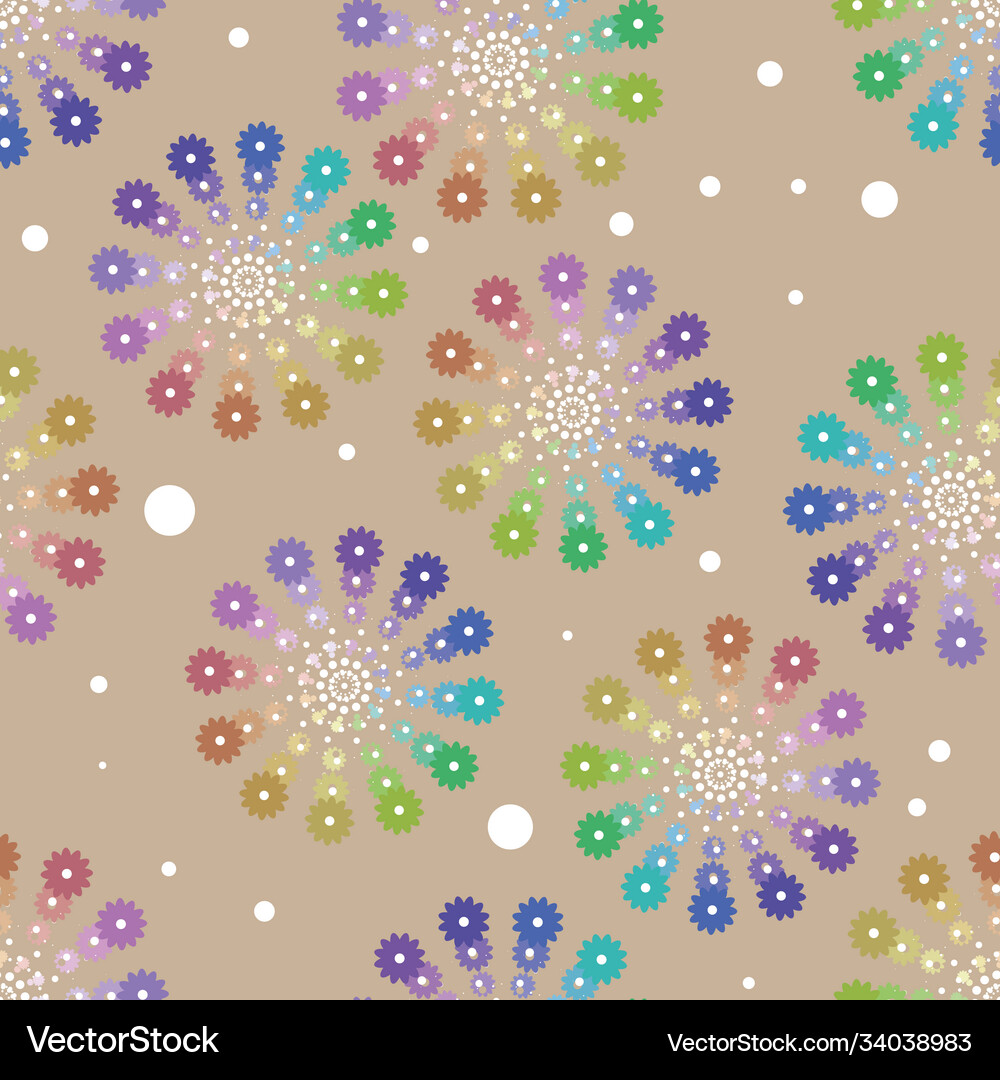 Seamless pattern abstract flowers pattern Vector Image