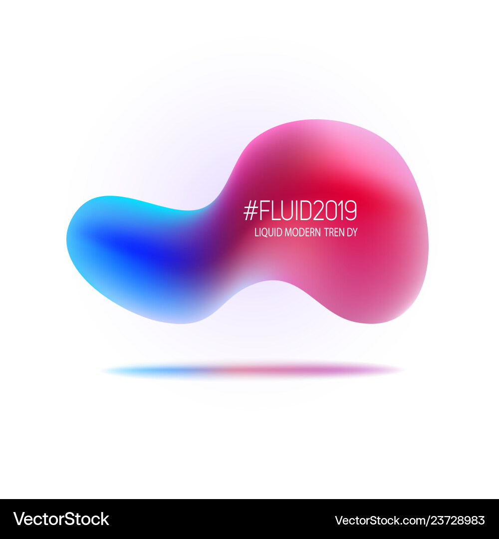 Set liquid shapes gradient abstract Royalty Free Vector