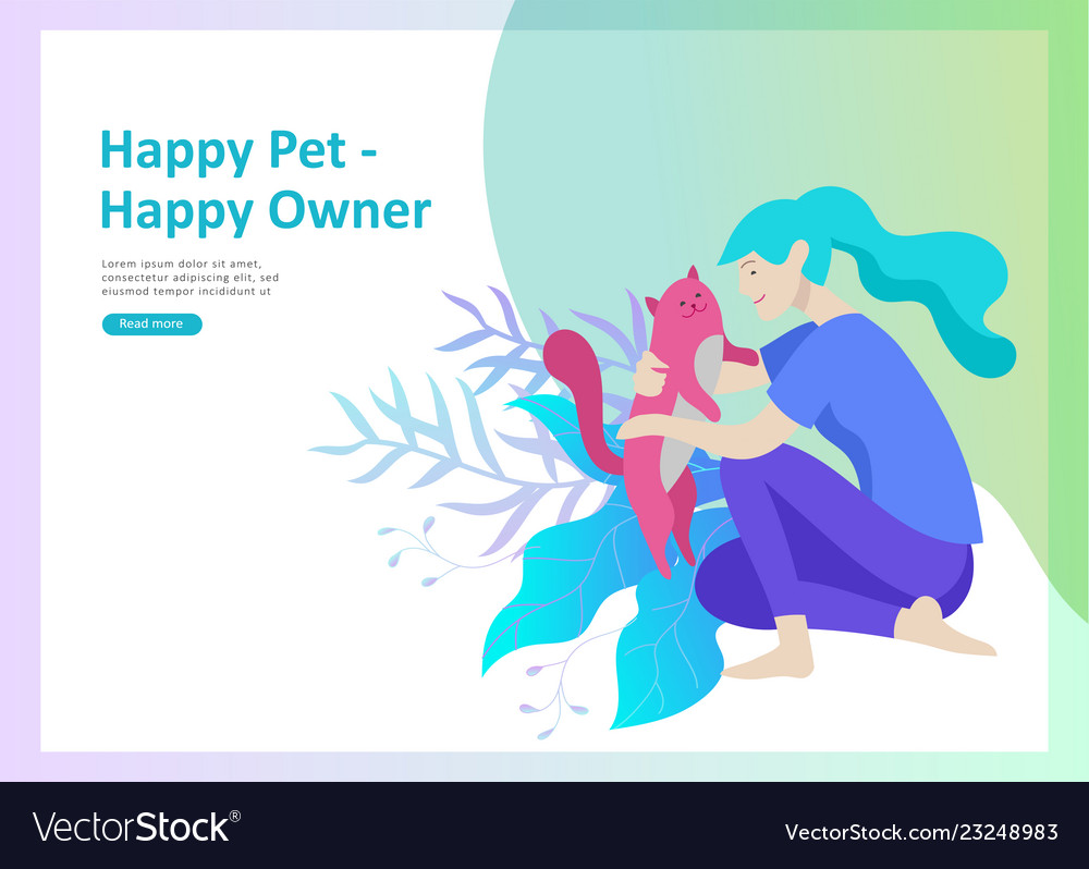 Set of landing page templates with symbol
