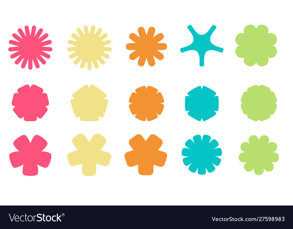 Set shape elements Vector Image Set shape elements