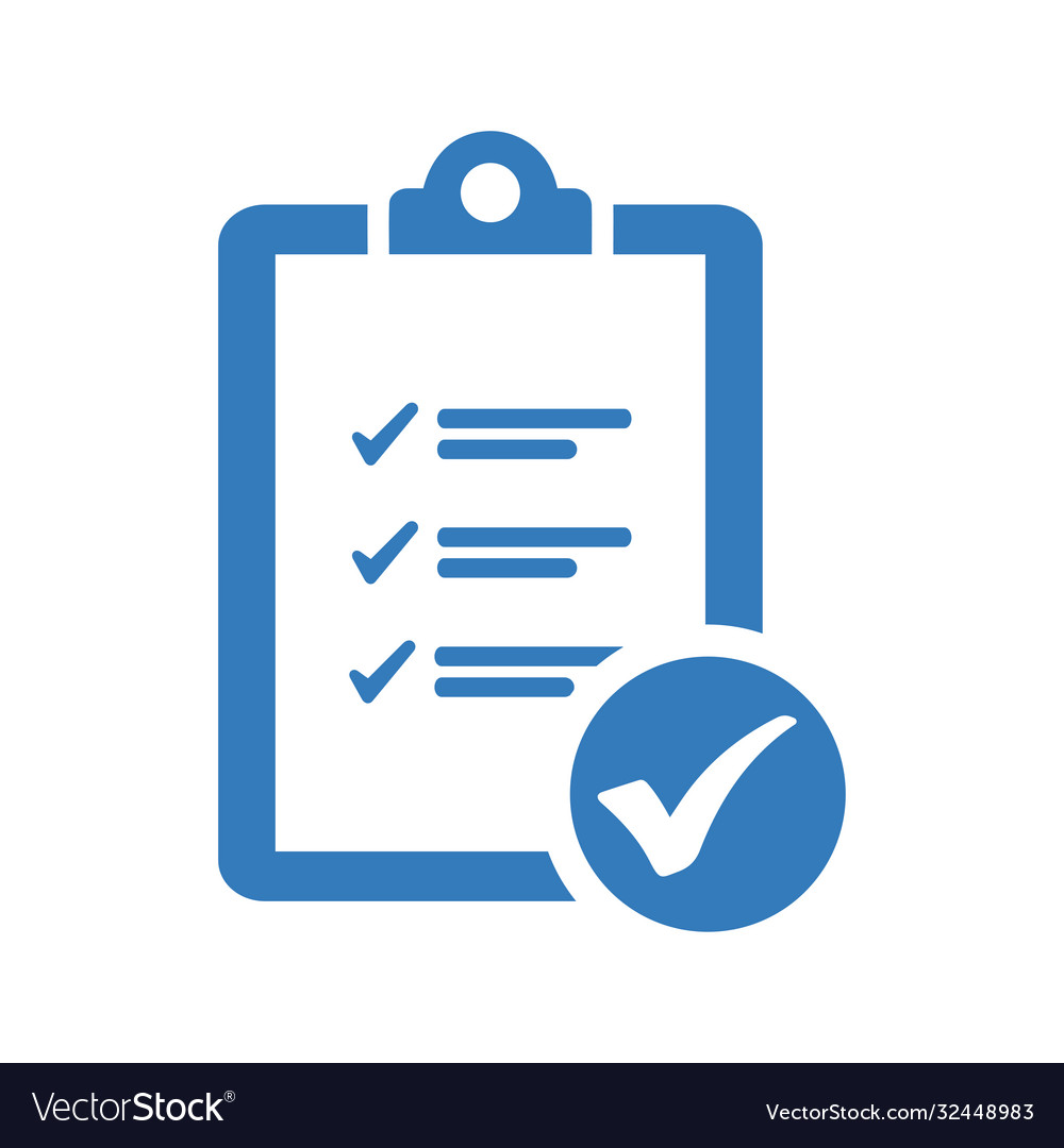 Tasks check checklist blue icon