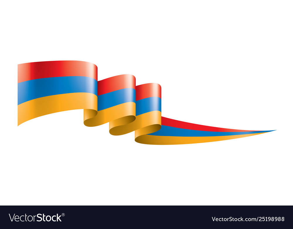 Armenia flag on a white