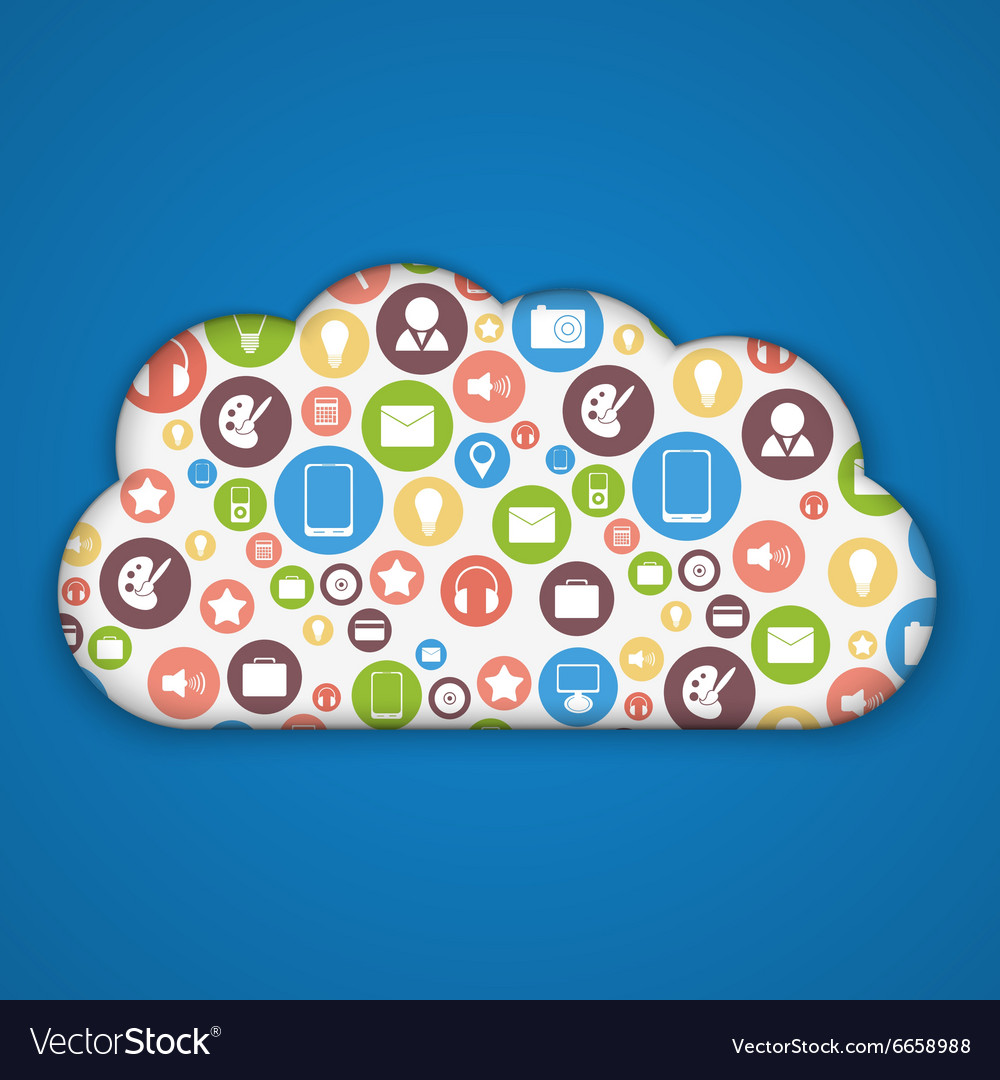 Cloud computing concept modern design template