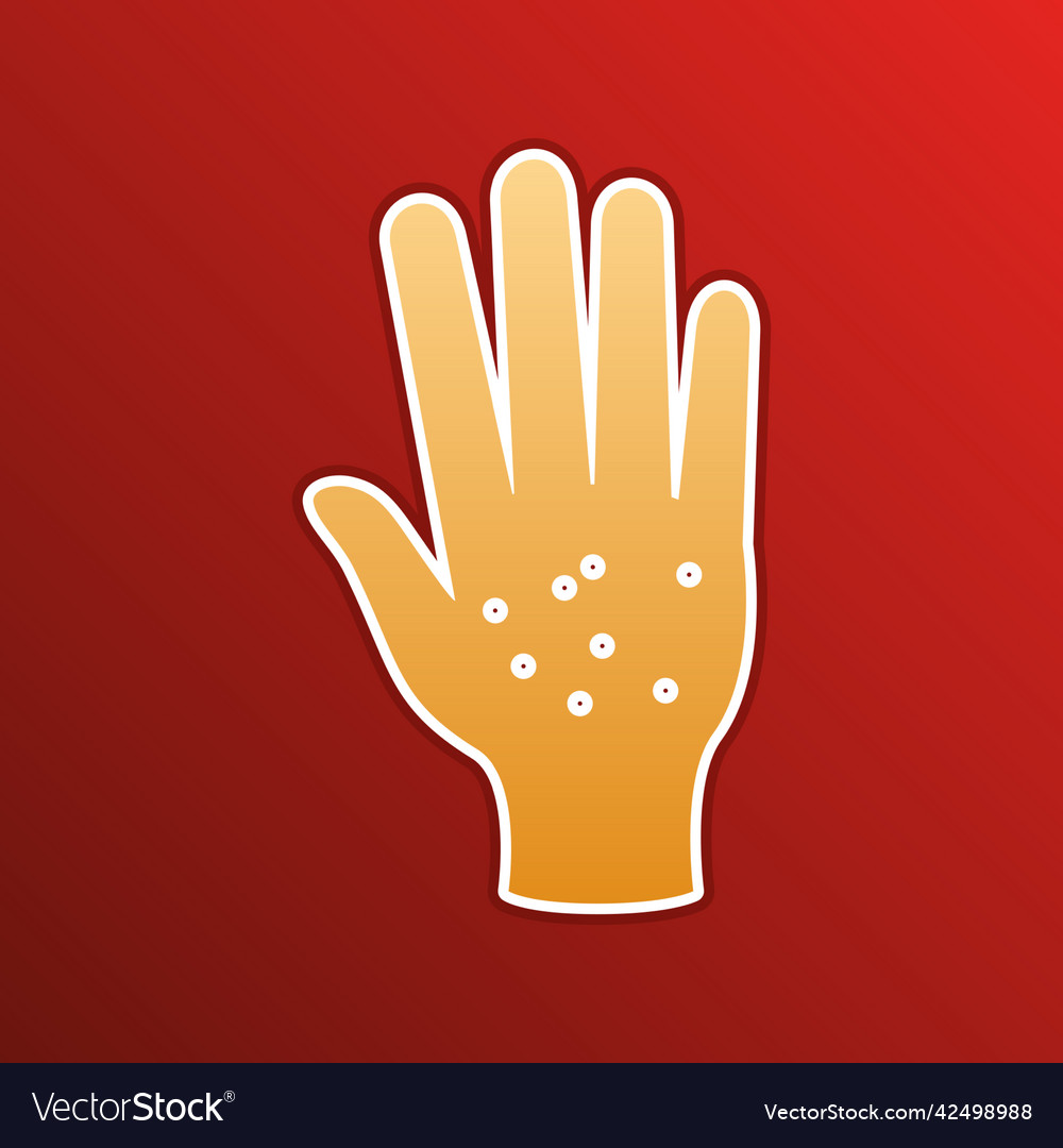 Dirty hands sign golden gradient icon