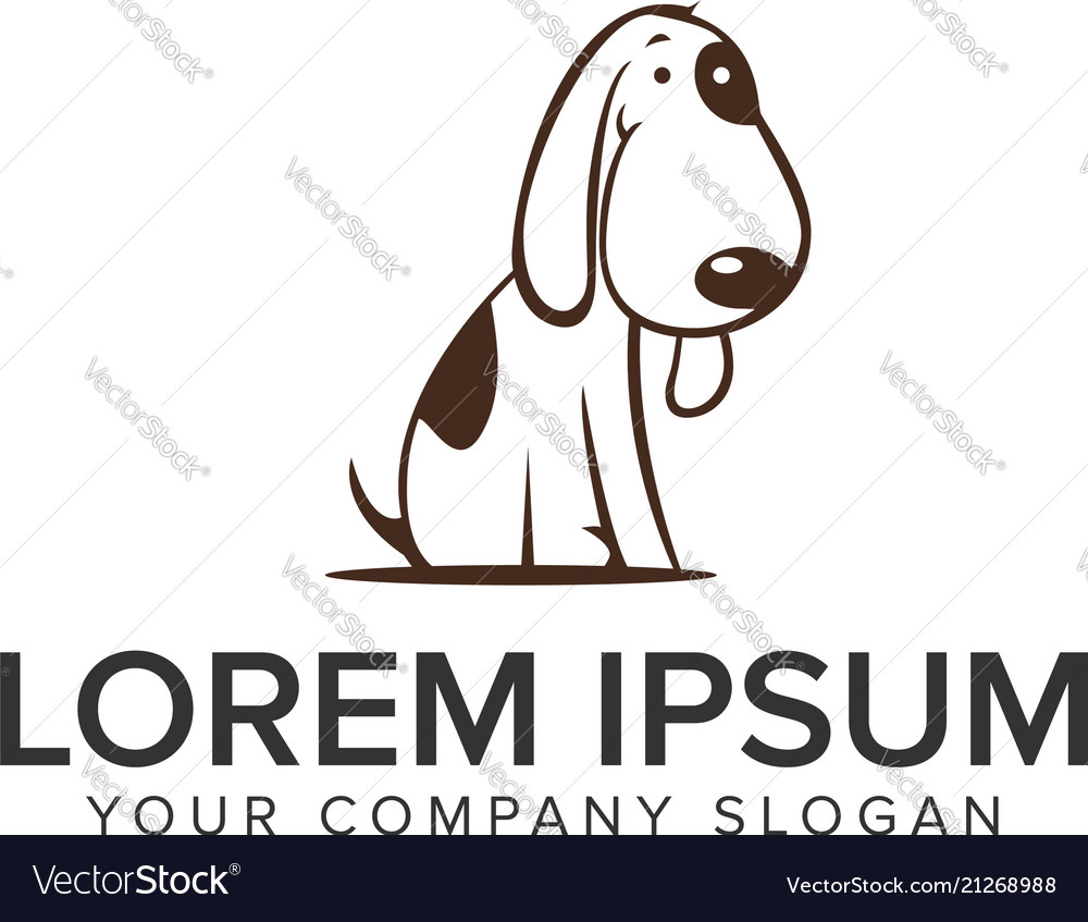 Dog logo design concept template