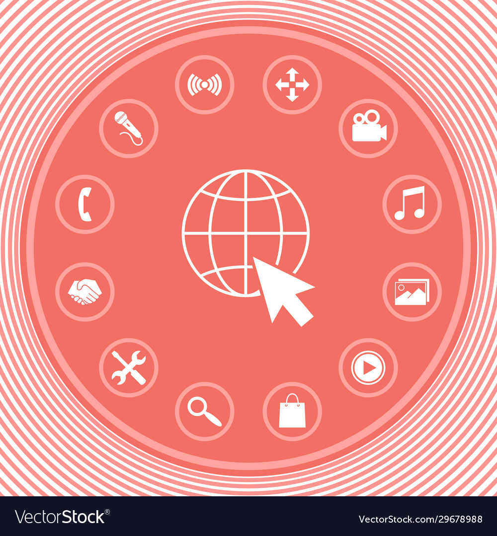 Go to web internet icon graphic elements vector image Go to web internet icon graphic elements