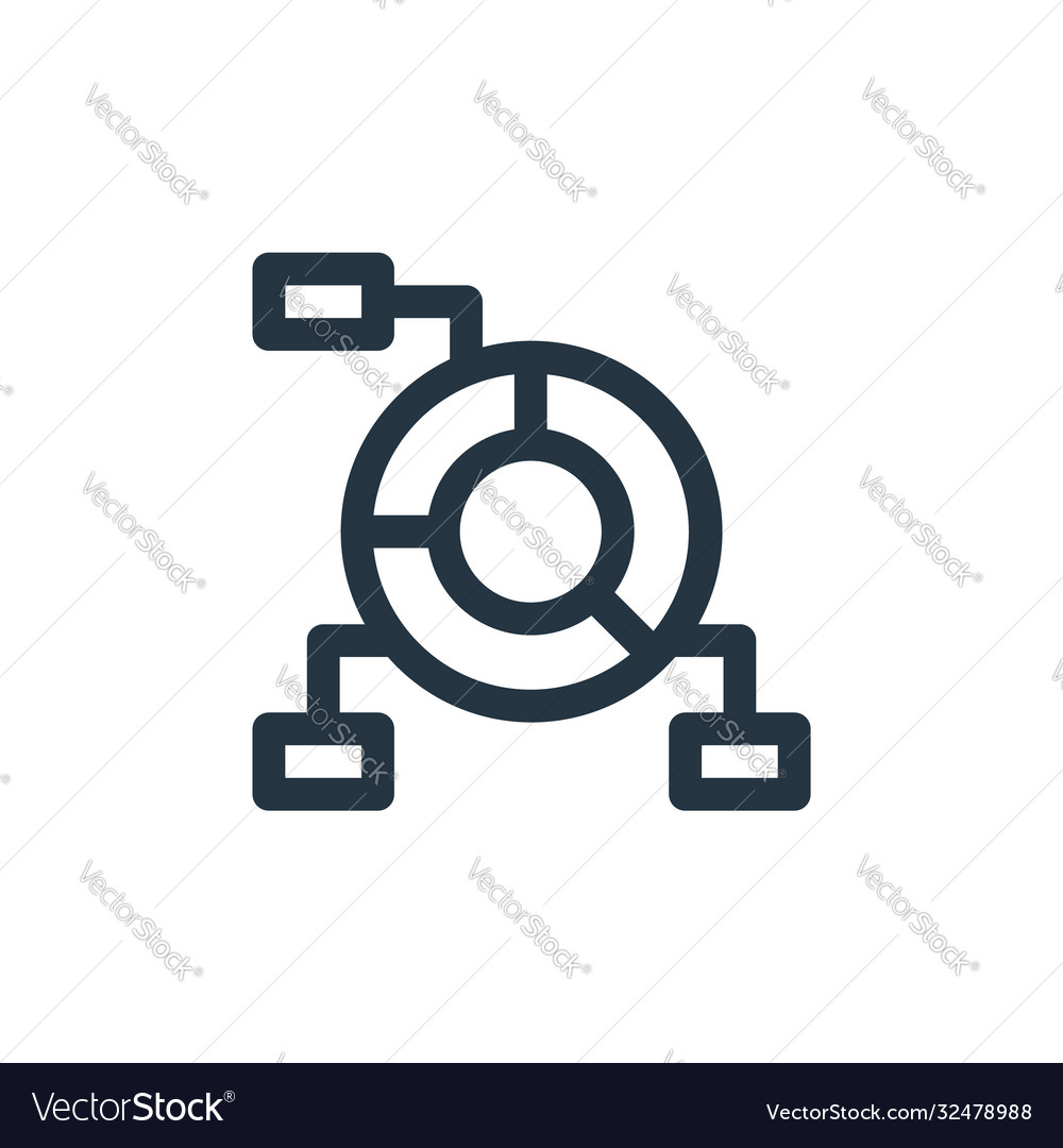 Graph icon editable stroke linear Vector Image Graph icon editable stroke linear