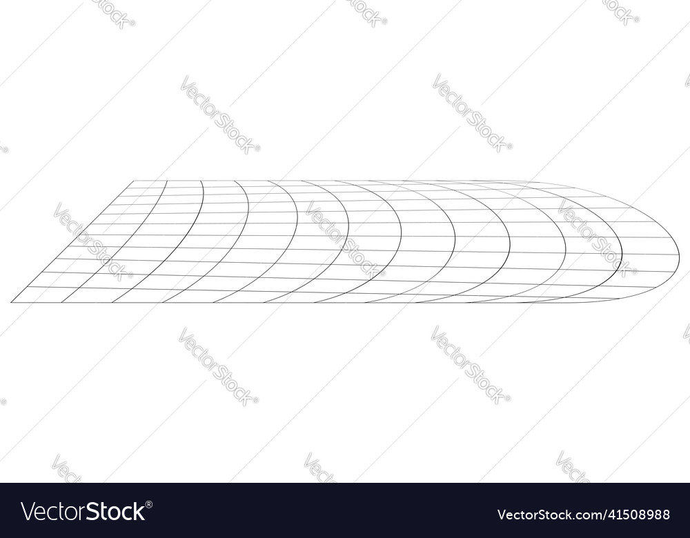 Graticule grid mesh plane with deform distortion Vector Image Graticule grid mesh plane with deform distortion