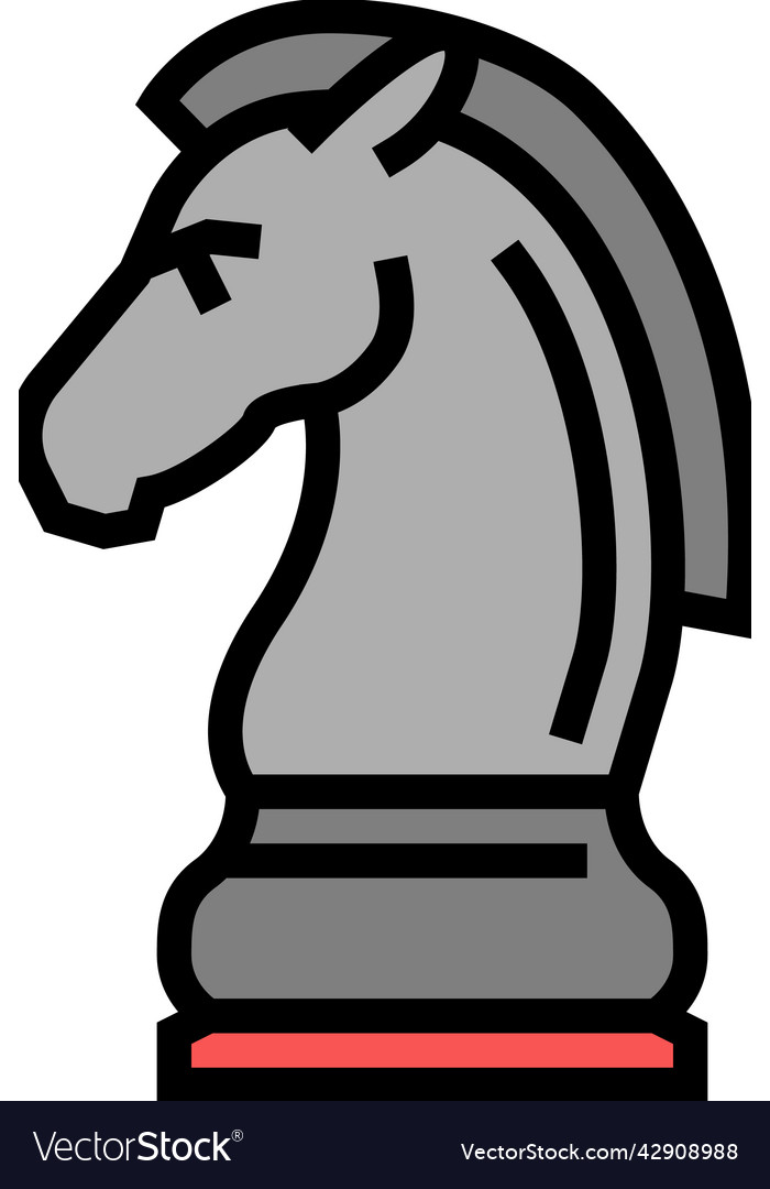 Horse chess color icon