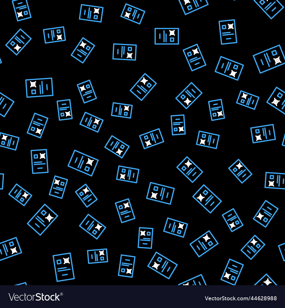Line poll document icon isolated seamless pattern