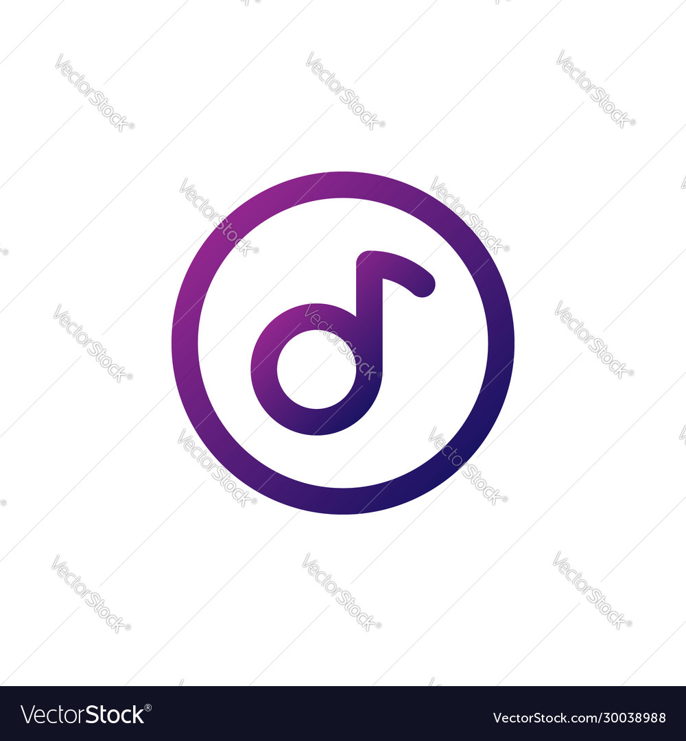 Music note icon perfect for multimedia player