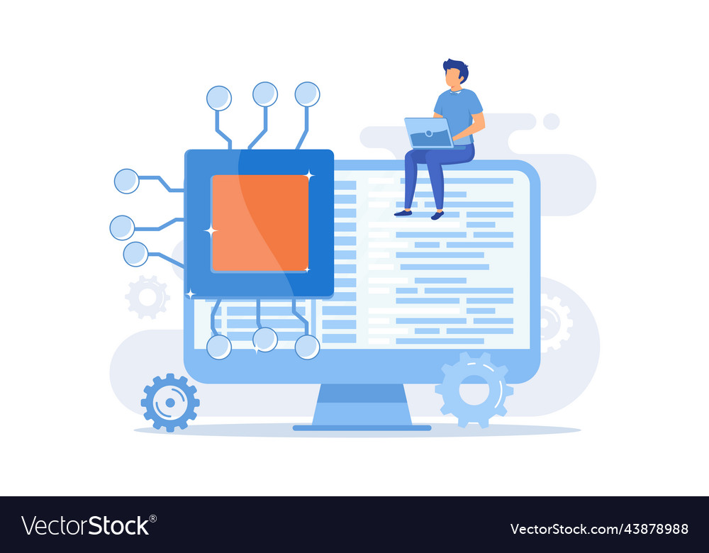 Online database cloud disk data storage vector image Online database cloud disk data storage