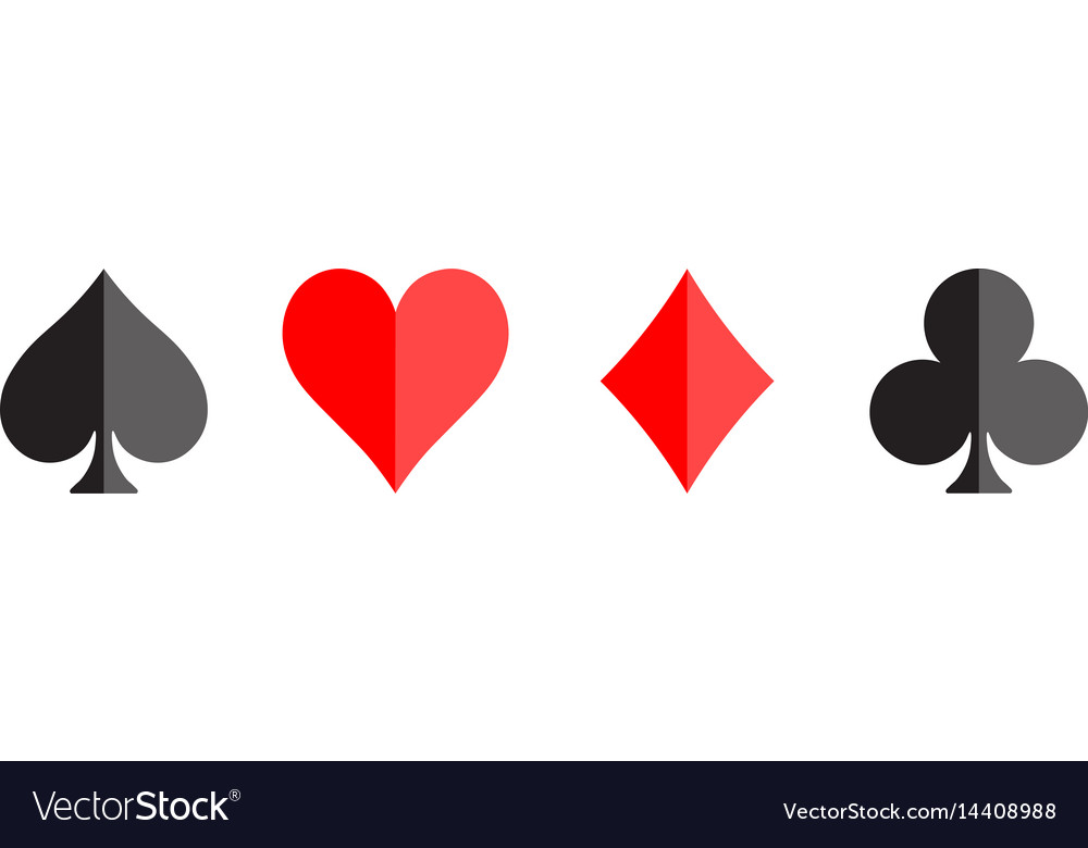 card on demand print clubs hearts and  Poker card Vector suits Image spades