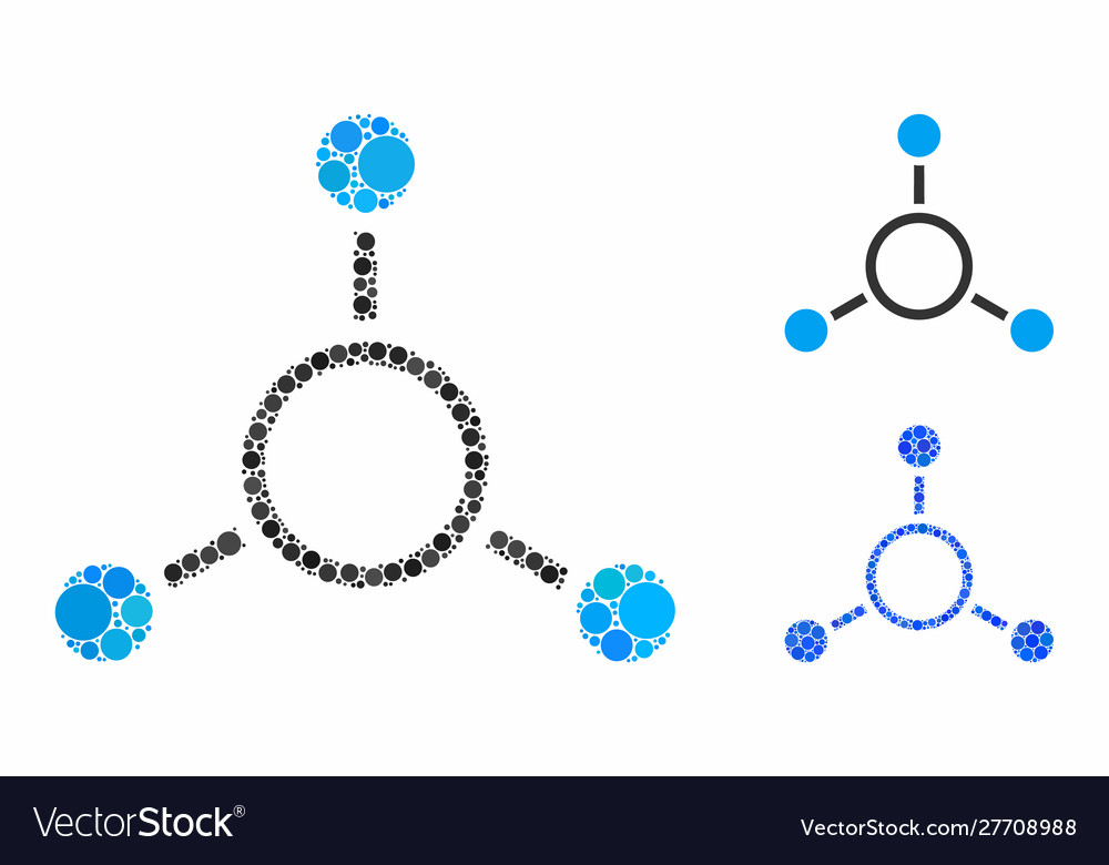 Radial structure mosaic icon circle dots vector image Radial structure mosaic icon circle dots