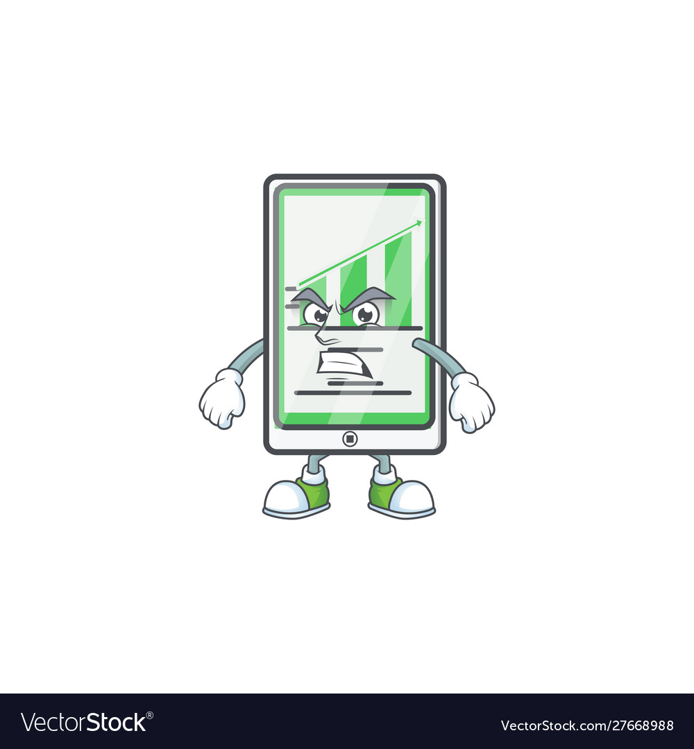 Scream up chart vertical tablet with character