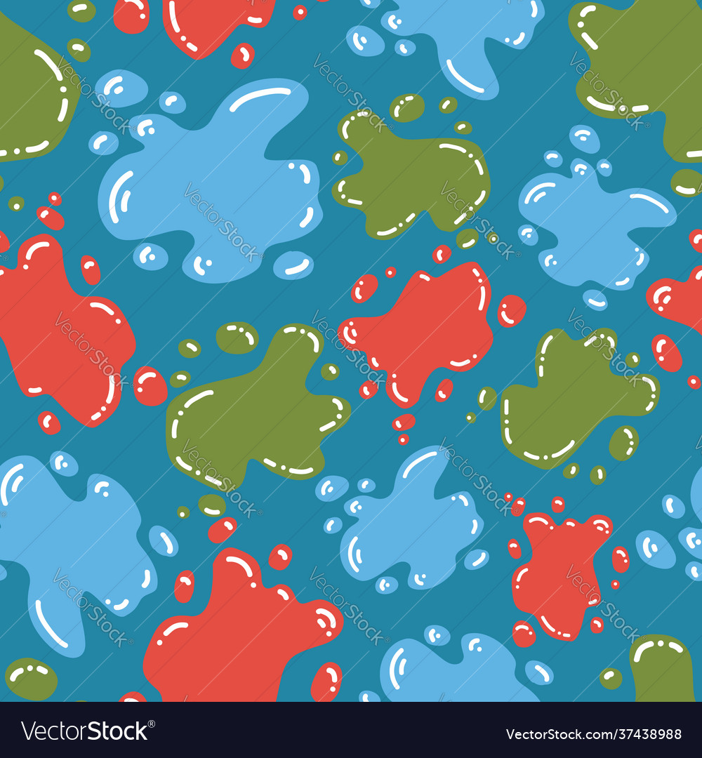 Seamless pattern with multicolored blots vector image Seamless pattern with multicolored blots