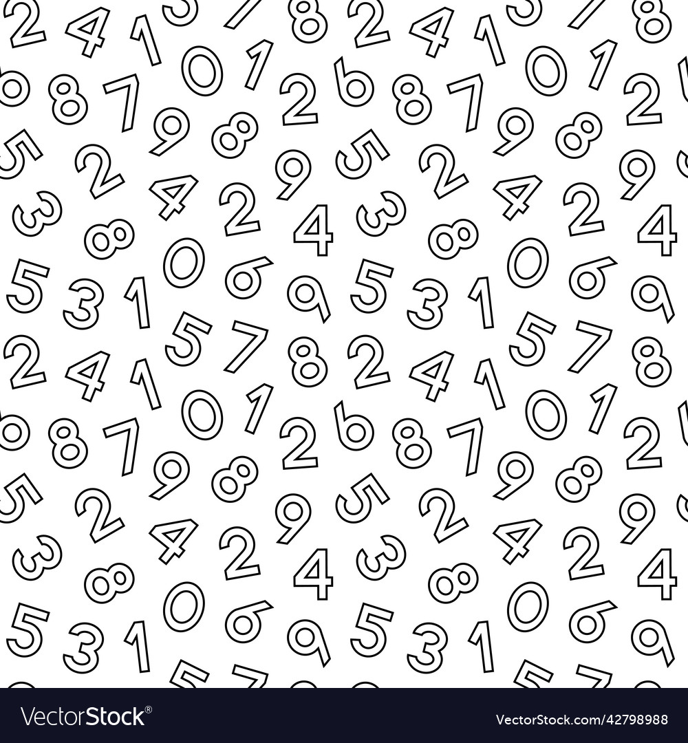 Seamless pattern with numbers vector image Seamless pattern with numbers
