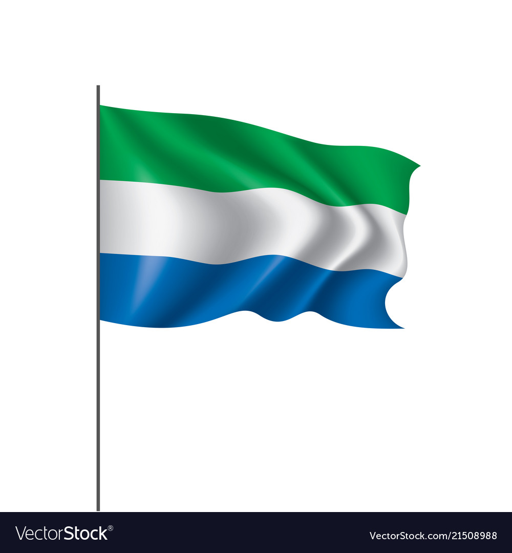 Sierra leone flag Royalty Free Vector Image - VectorStock