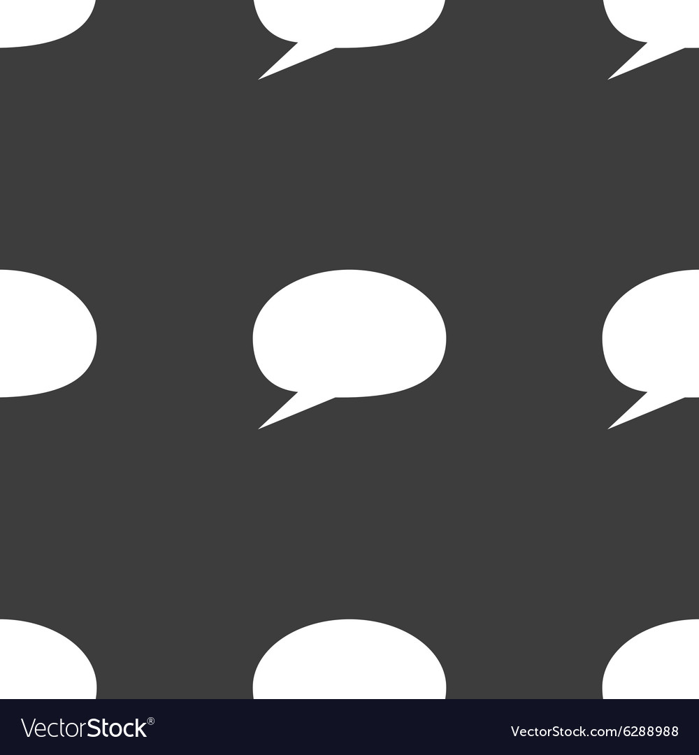 Speech bubble icons think cloud symbols seamless