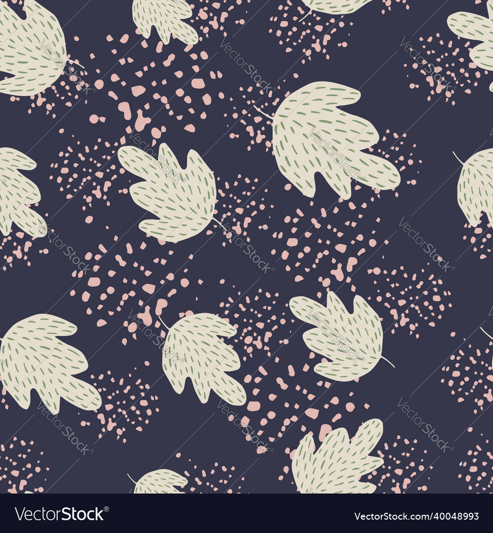 Abstract cute oak seamless pattern on splash